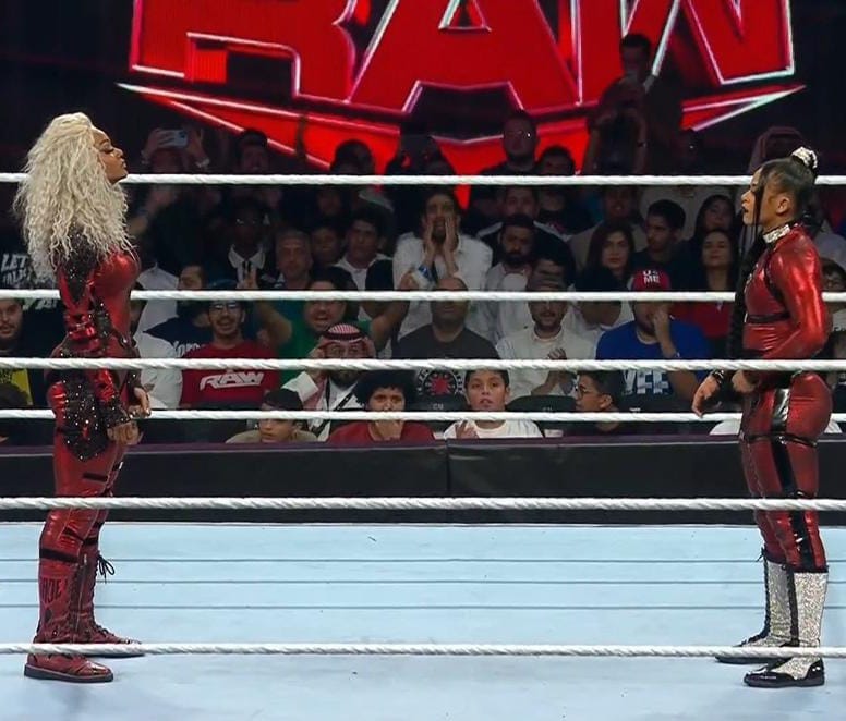 Bianca Belair and Jade Cargill face-off on Raw.